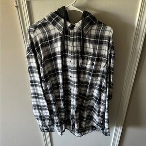 American Eagle Hooded Flannel